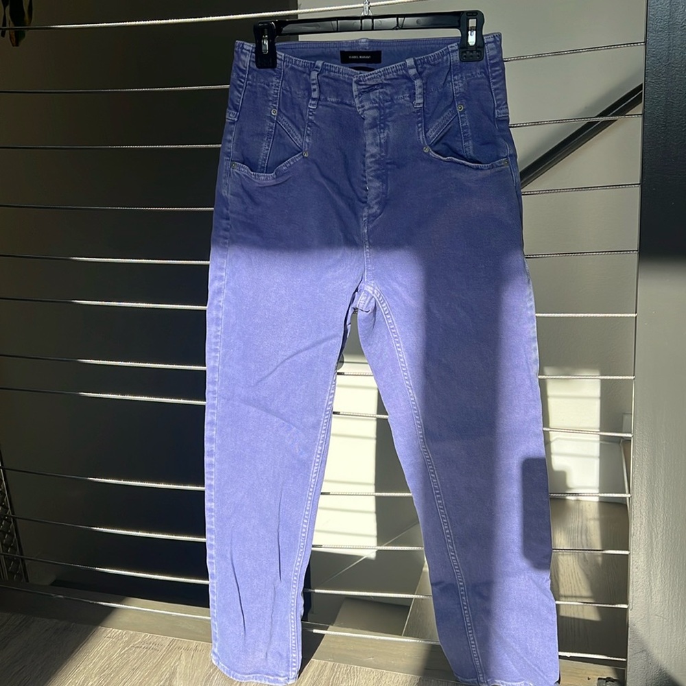 Isabel Marant purple high wasted denim jeans